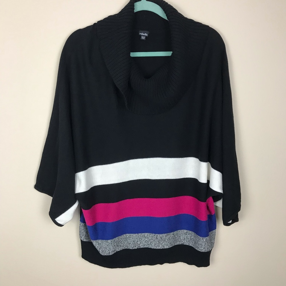 ⚡️3/$15⚡️ Rafaella Cowl Neck Striped Sweater